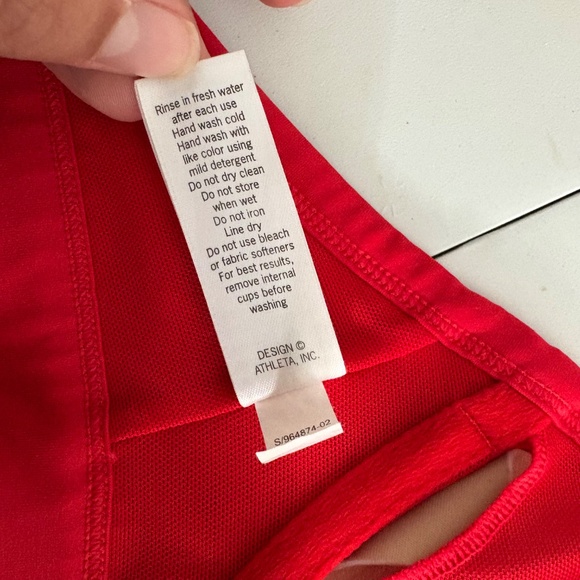 Athleta Twisted Radiant Red Bikini Top - Picture 5 of 8